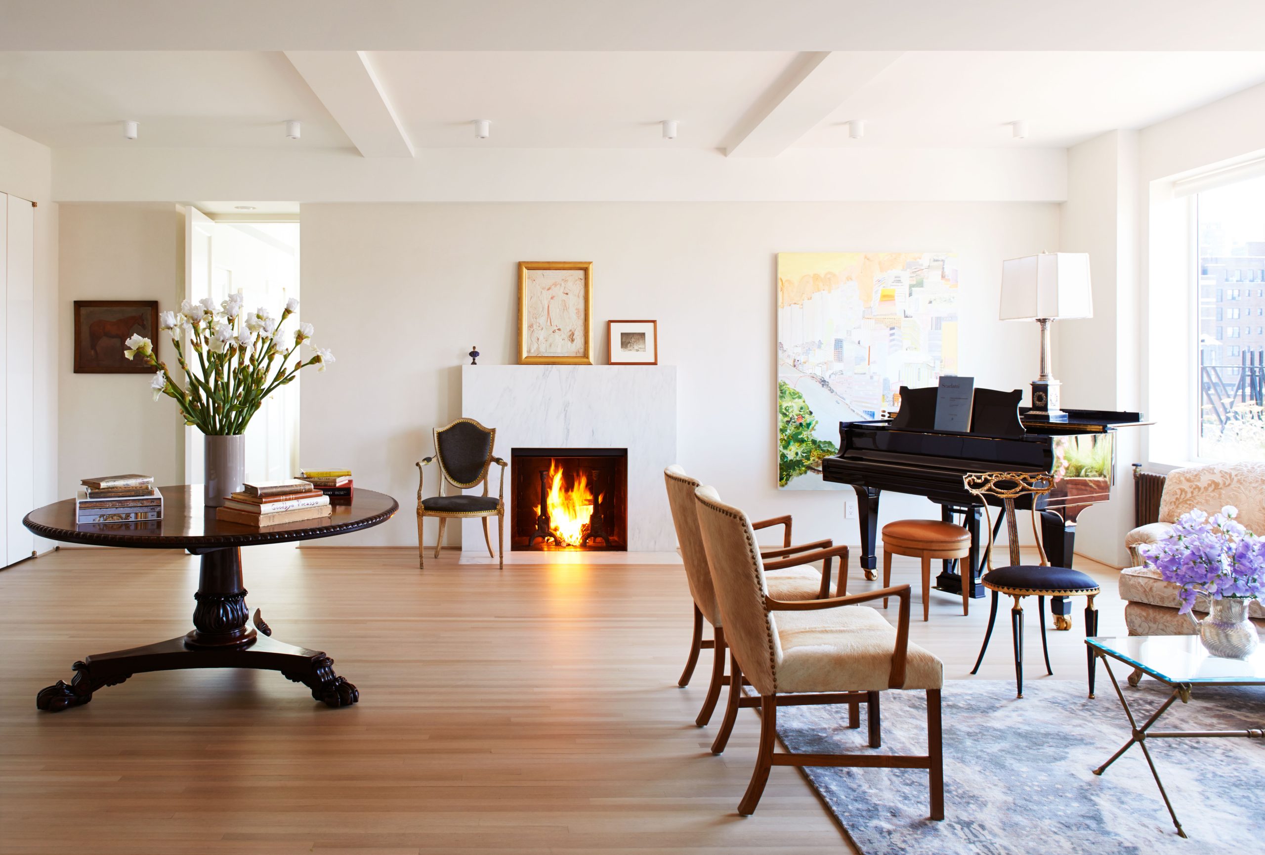 The living room of Isaac Mizrahi's New York apartment