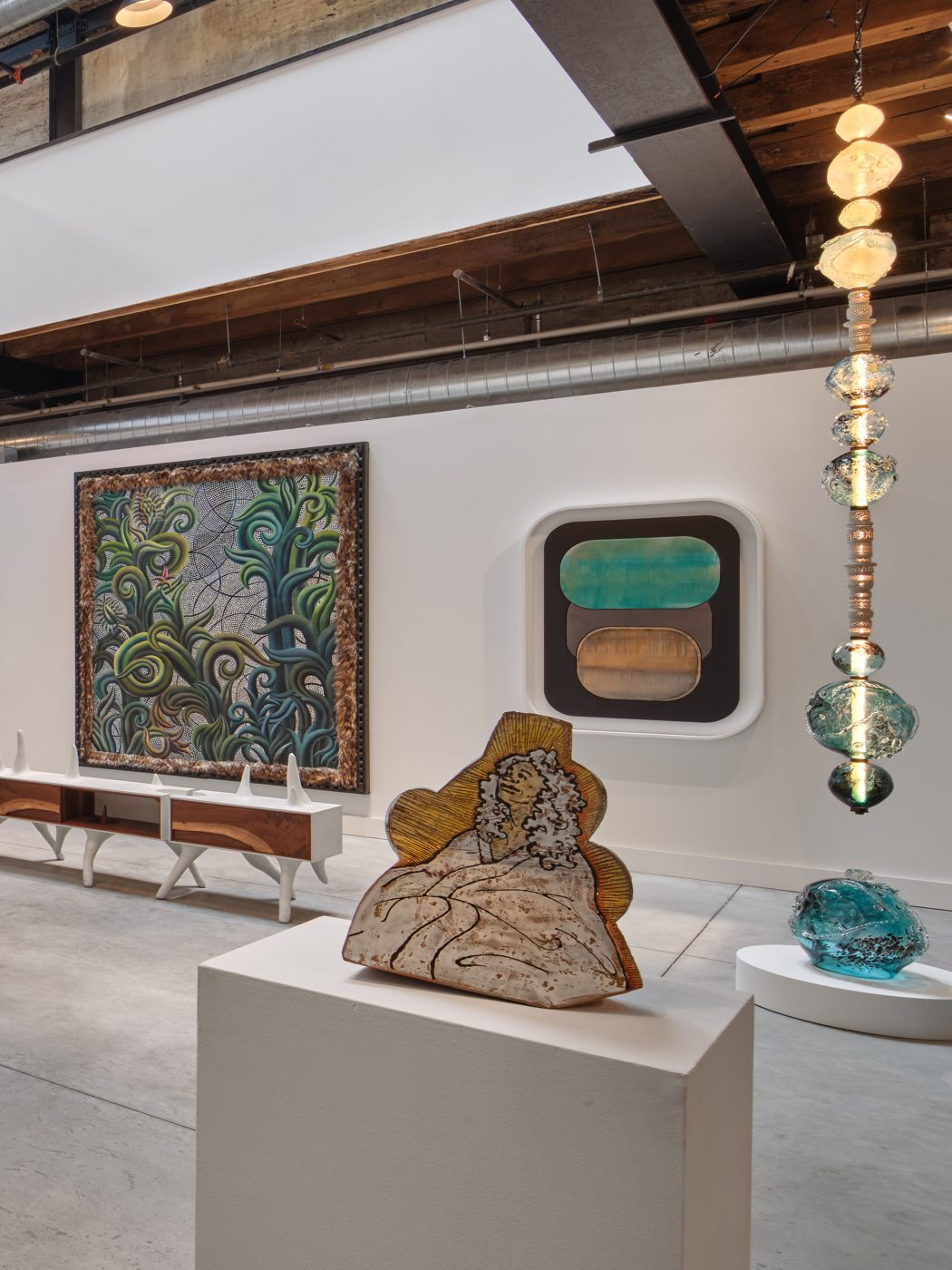 Works in the inaugural exhibition of Wexler Gallery's new Fishtown location