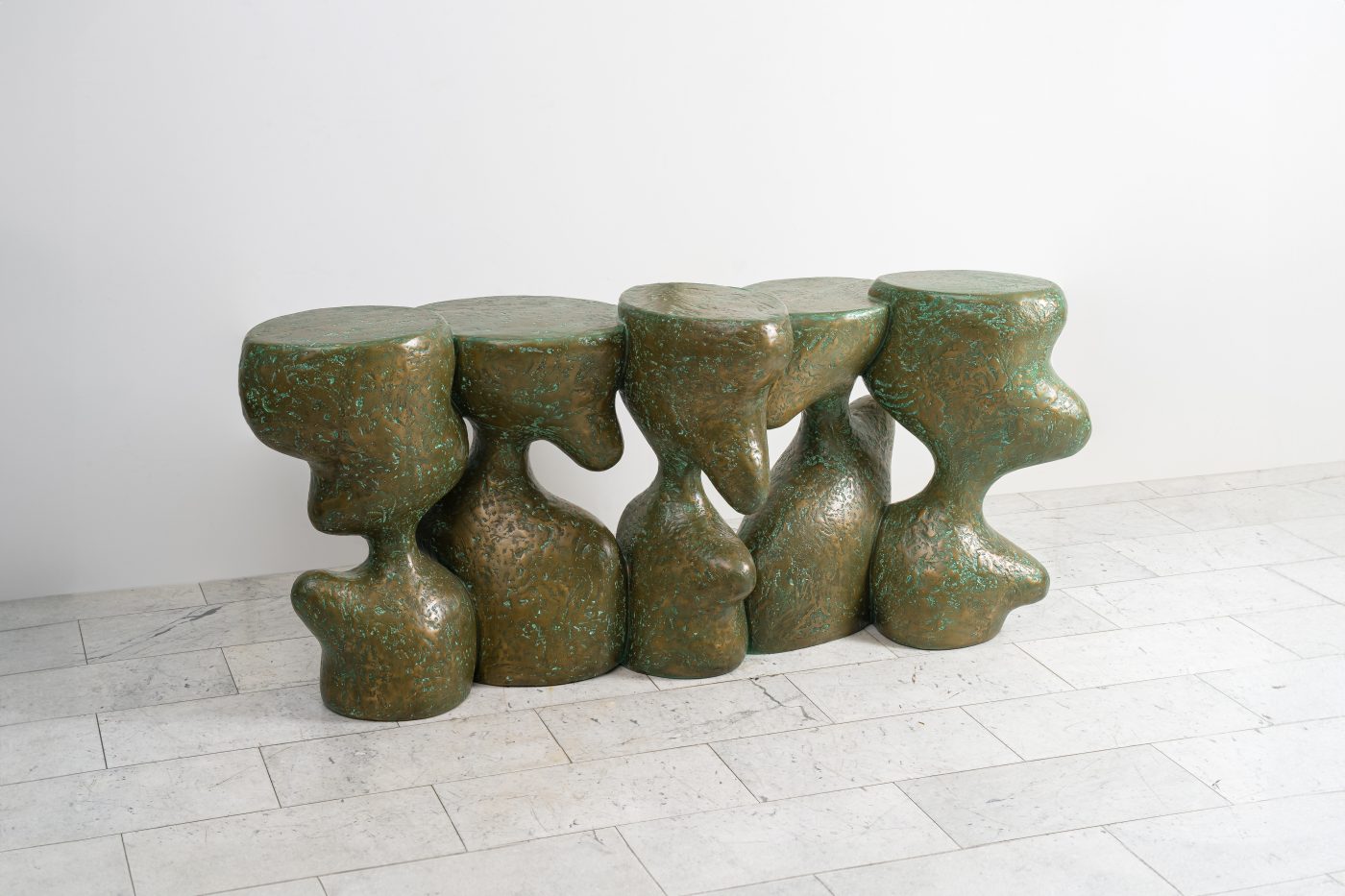 Yunhwan Kim’s metal Unintended console table offered Todd Merrill