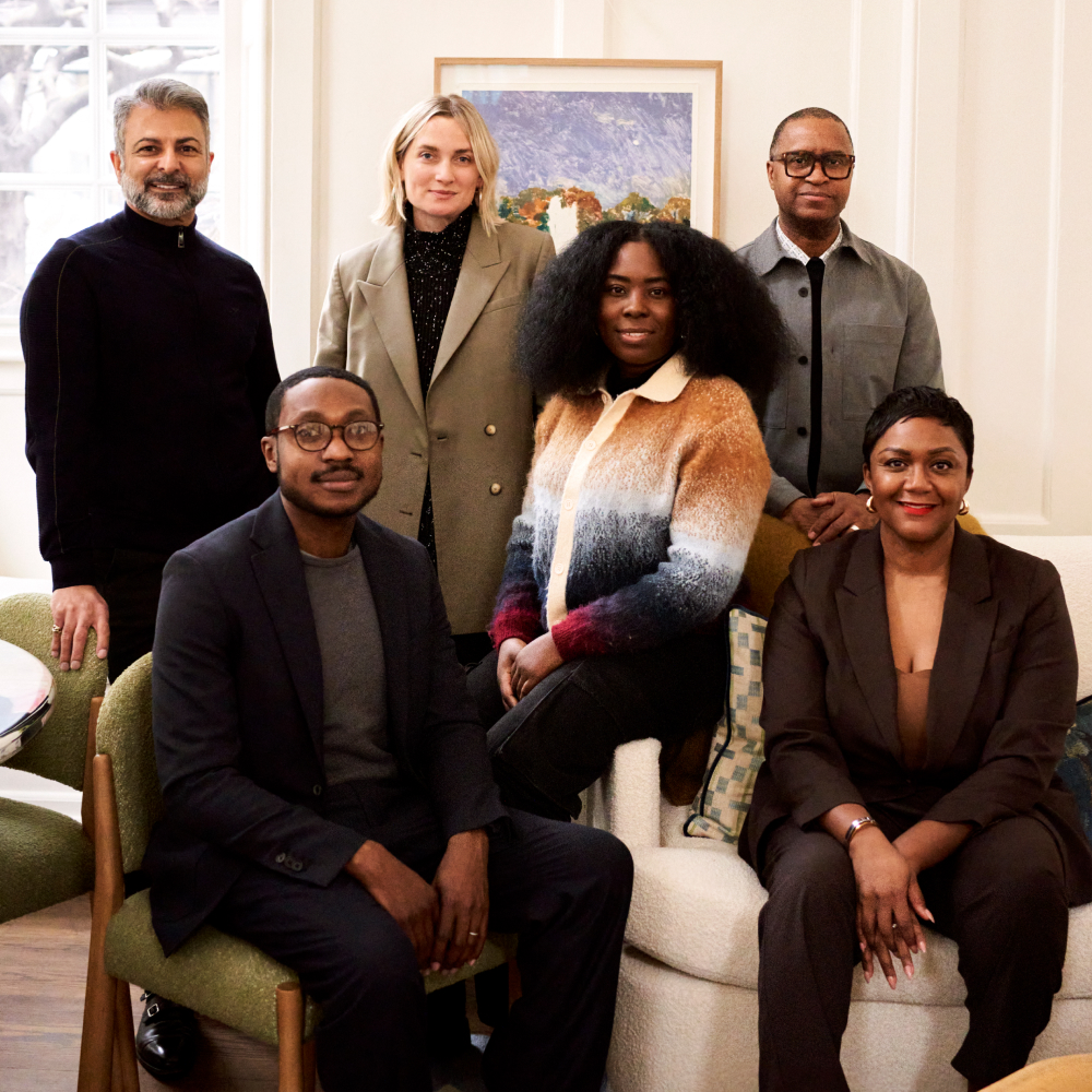 United in Design steering committee member Fameed Khalique, cofounder Sophie Ashby, coordinator Francesca Tedeku, council member Simon Hamilton, cofounder Alex Dauley and board chair Tolù Adẹ̀kọ́