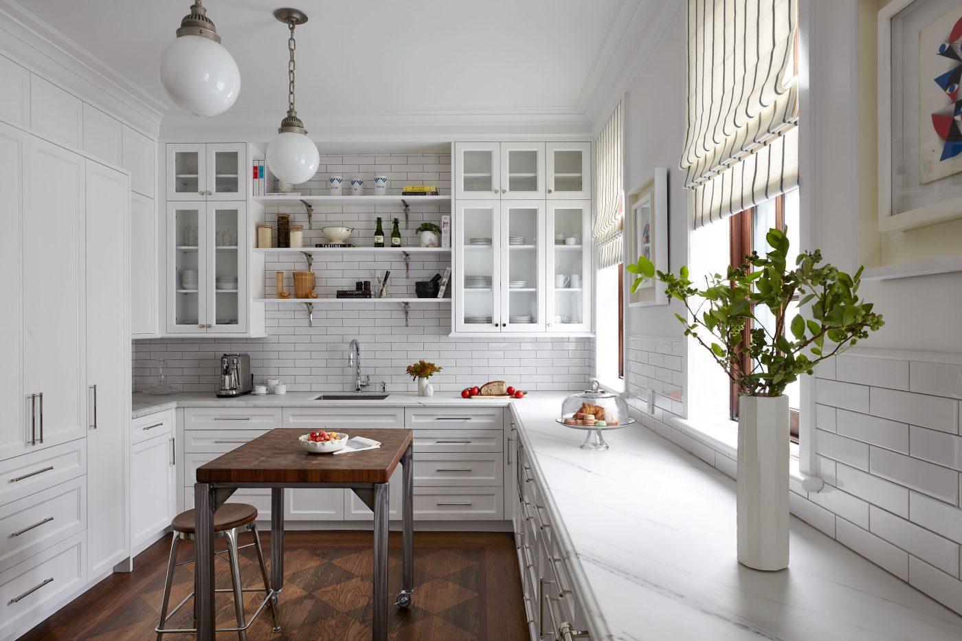 all-white kitchen by Torus Interiors