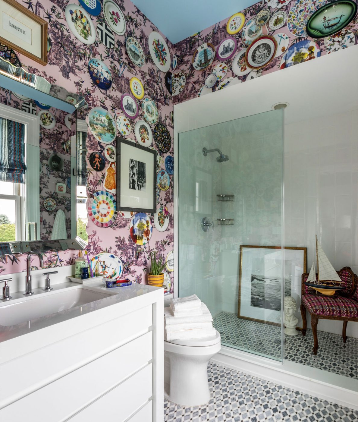 A bathroom in the Hampton Designer Showhouse designed by Rayman Boozer of Apartment 48