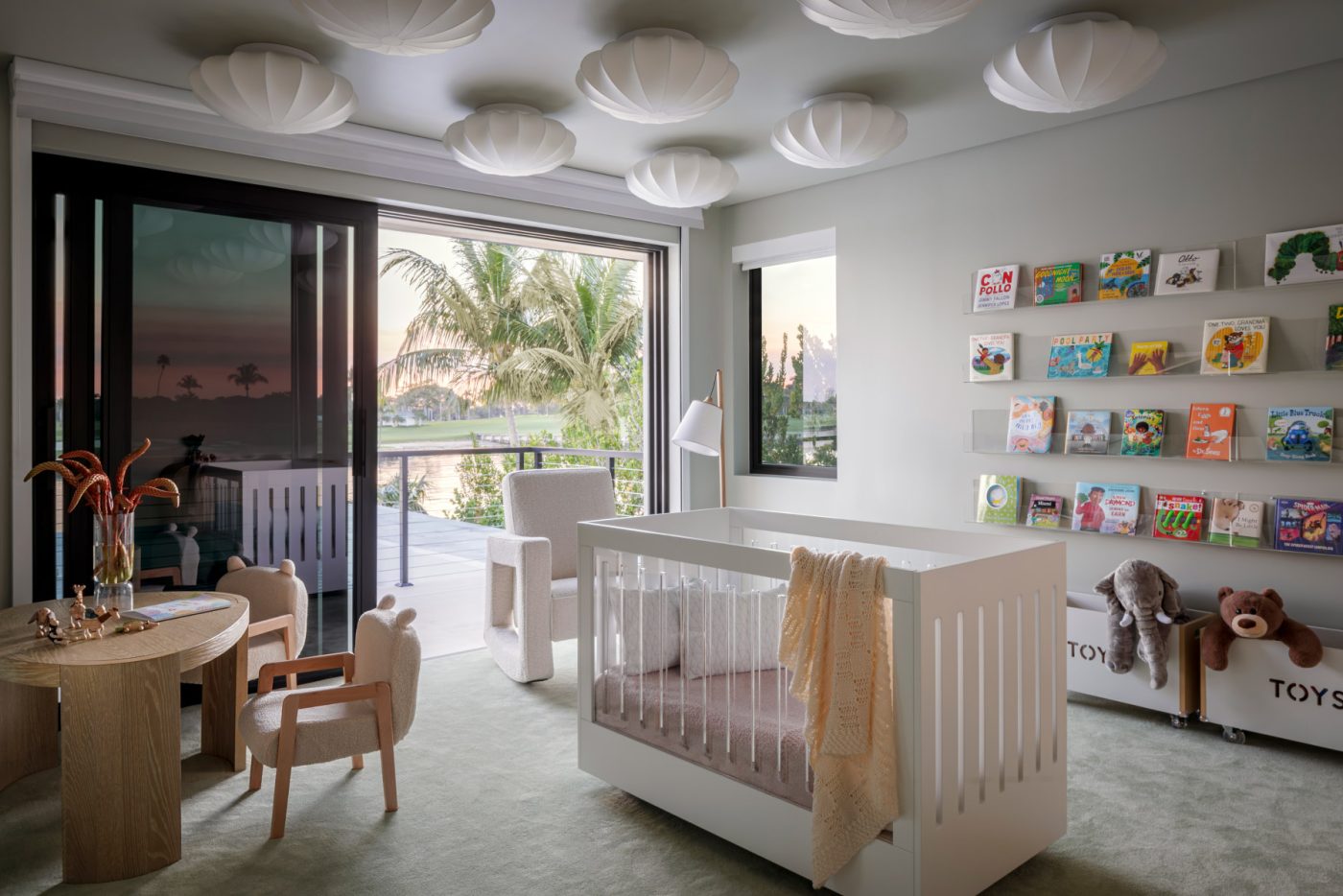Baby's room in Miami beach home designed by Duett Interiors' Tiffany Thompson 