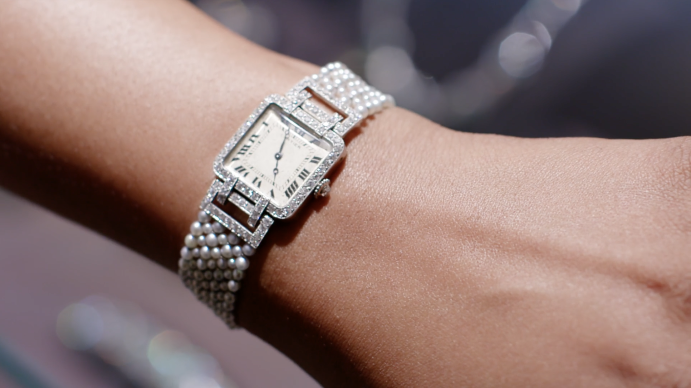 Cartier Paris and Edmond Jaeger Seed Pearl and Diamond Wristwatch, 1910-1920