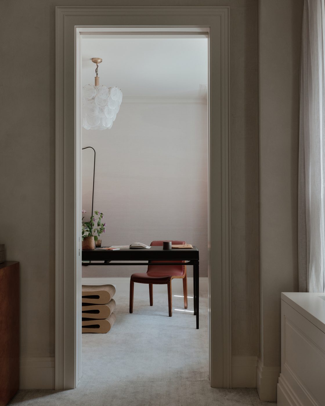 Wife's office of maisonette on Park Avenue Manhattan Upper East Side decorated by Beaudry Collier Designs 