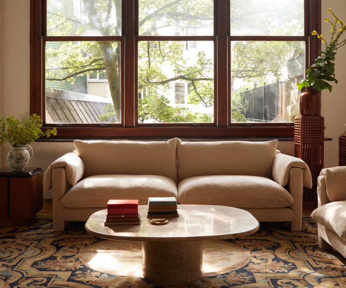 Lemon furniture's La Plume sofa and armchair and Circa coffee table