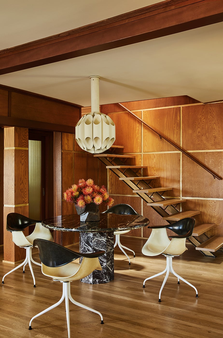 The dining area of interior designer Giampiero Tagliaferri's Los Angeles home