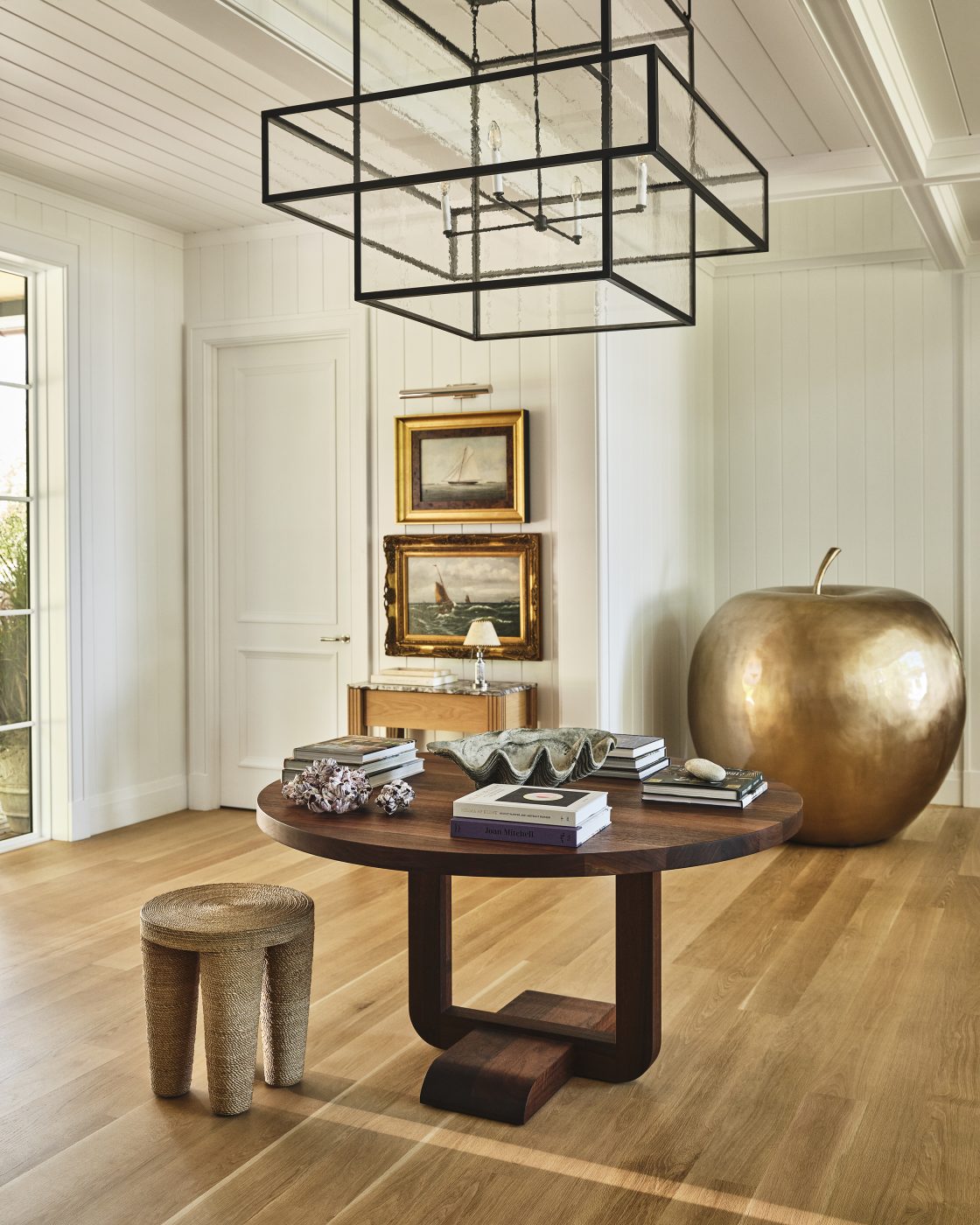 Foyer of a Maine coast home designed by Gray Davis and Will Meyer of the studio Meyer Davis
