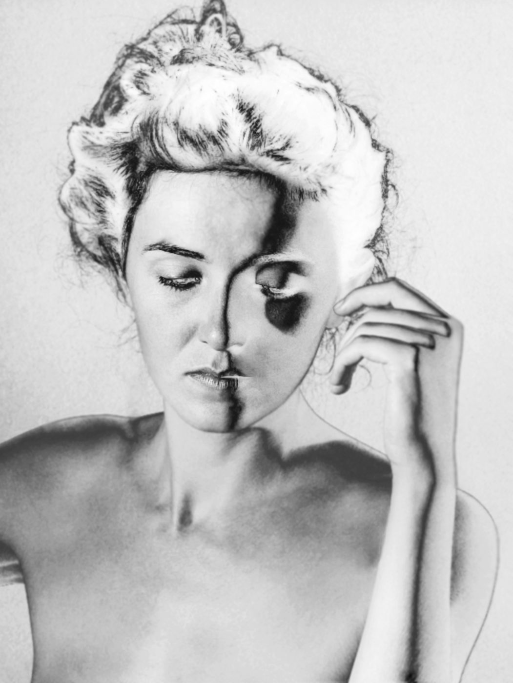 Grace, 2022, a solarized portrait from "Kings Road," by Mona Kuhn