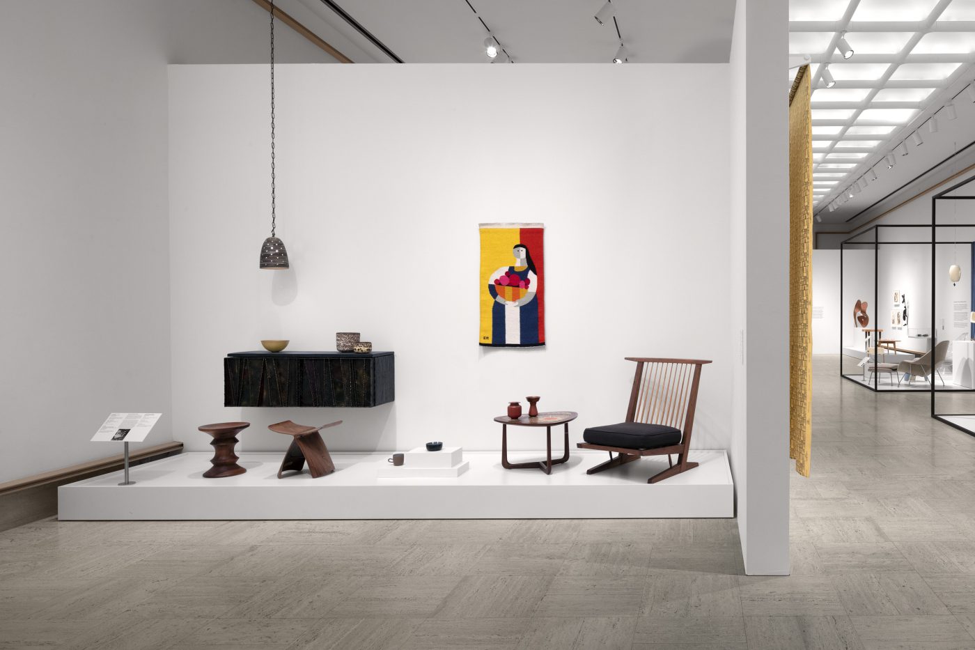 An installation photo of the exhibition “Eventually Everything Connects: Mid-Century Modern Design in the US,” at the Cranbrook Art Museum