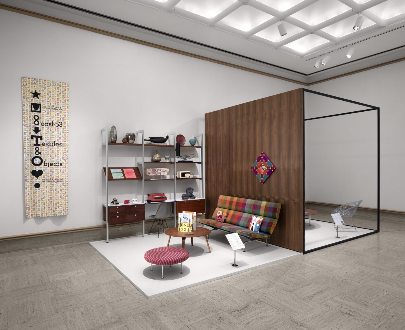 An installation photo of the exhibition “Eventually Everything Connects: Mid-Century Modern Design in the US,” at the Cranbrook Art Museum