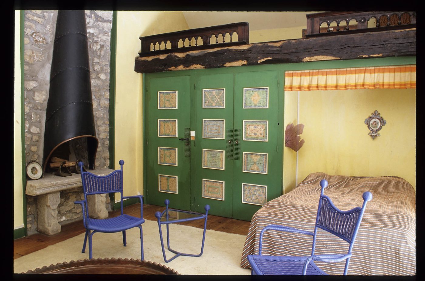 Jean Royère's bedroom in his home in Brittany
