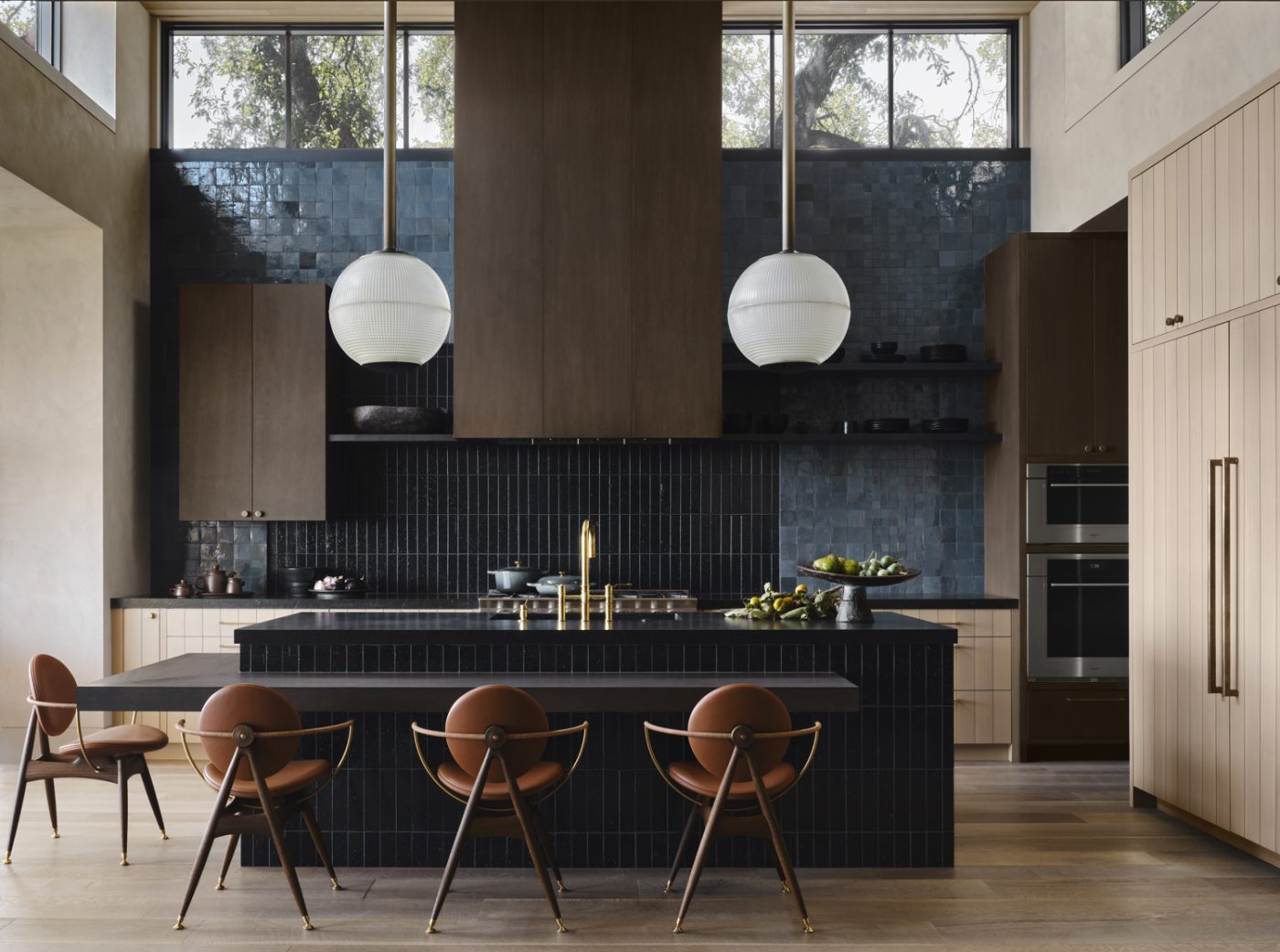Kitchen of a home on the shores of Texas's Lake Austin designed by architect Ryan Street and interior designer Jennifer Sissom