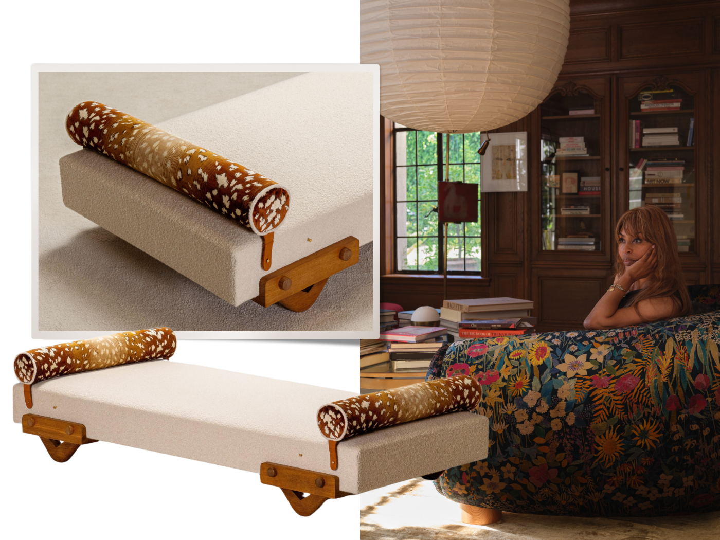 Brigette Romanek and a Guillerme et Chambron daybed from her 1stDibs favorites folder
