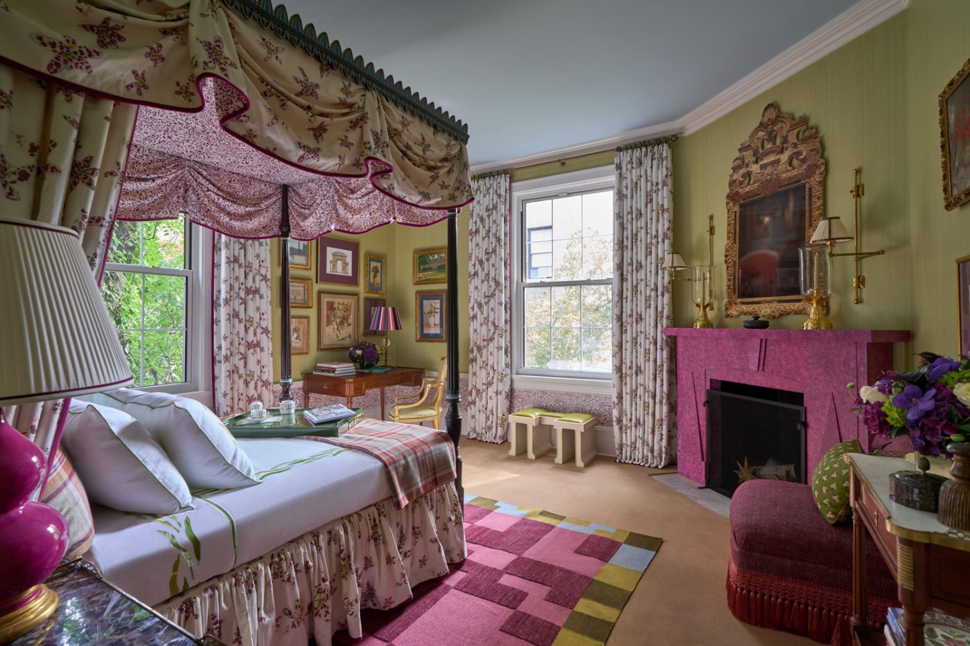 Mark Hampton Alexa Hampton bedroom in the Kips Bay Decorator Show House New York 2025 