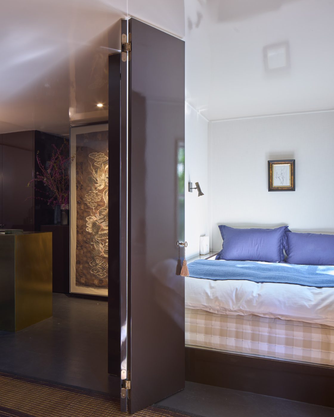 Olivia Williams top-floor studio apartment in the Kips Bay Decorator Show House New York 2025 bedroom