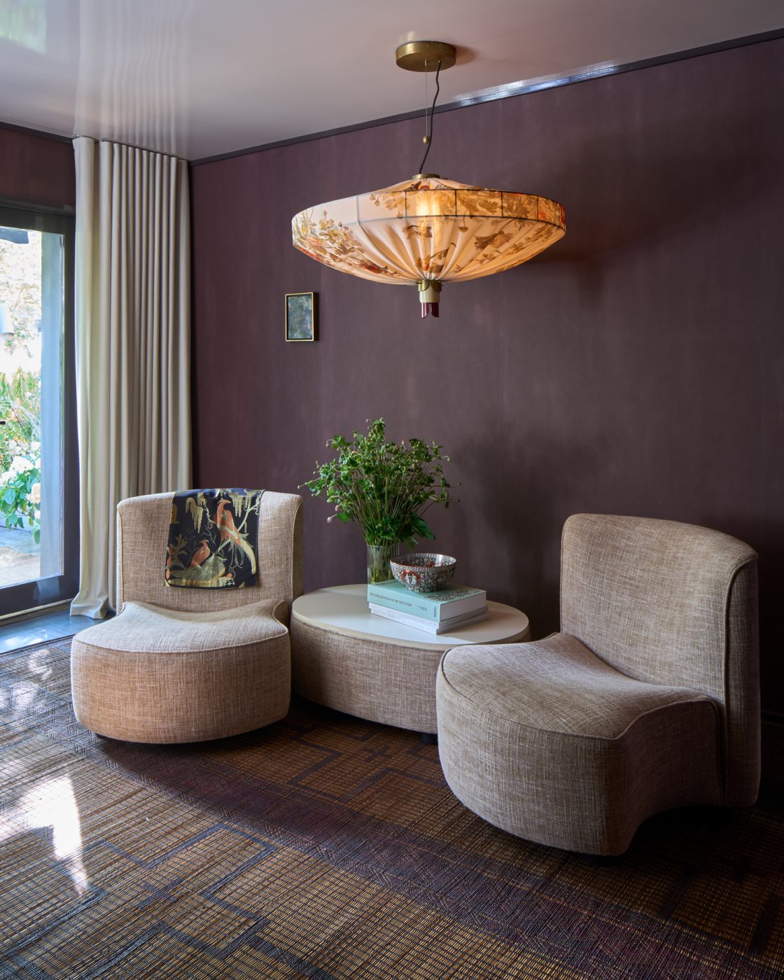 Olivia Williams top-floor studio apartment in the Kips Bay Decorator Show House New York 2025 sitting area