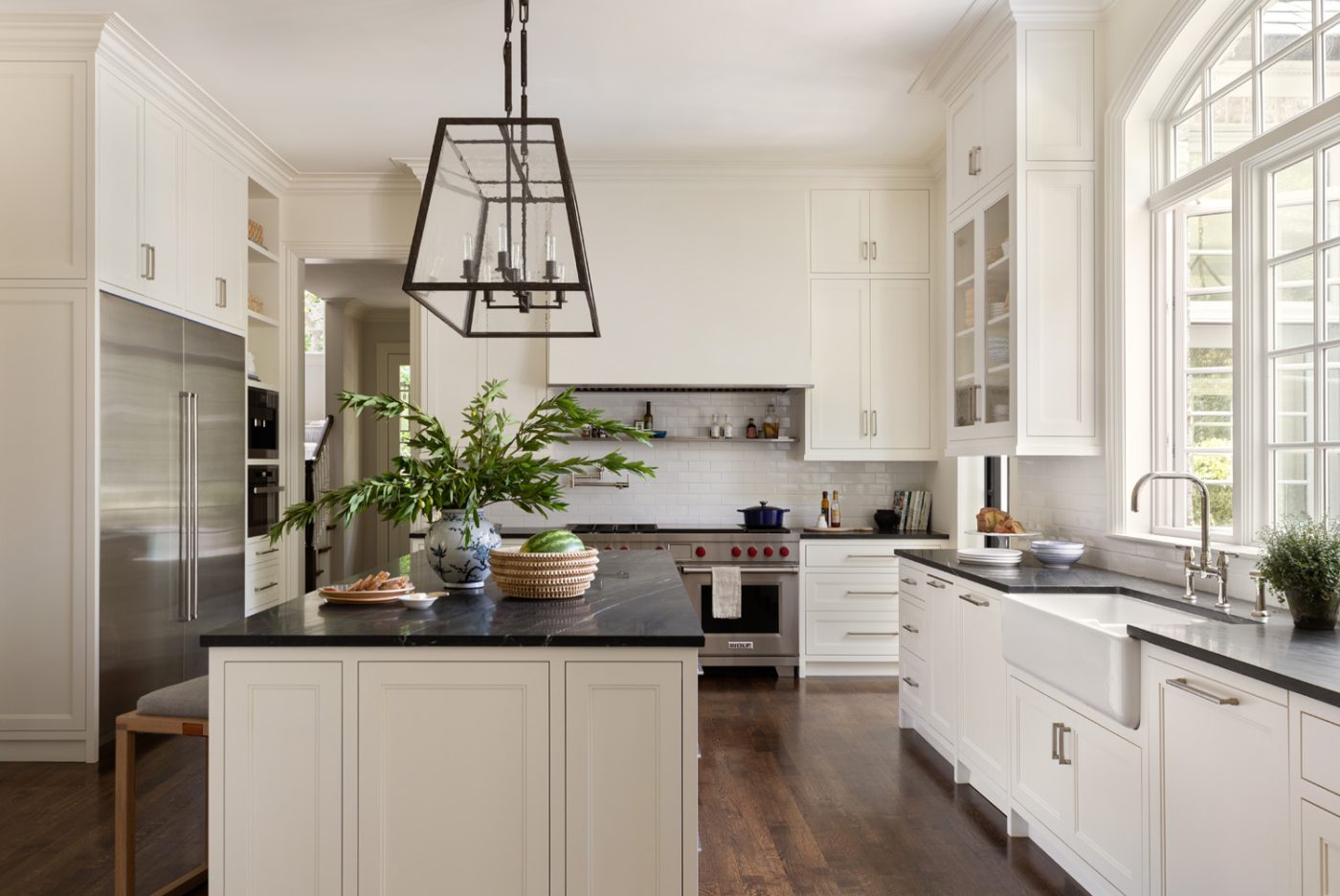 Kitchen of Glencoe Illinois home redesigner by interior designer Andrea Goldman 