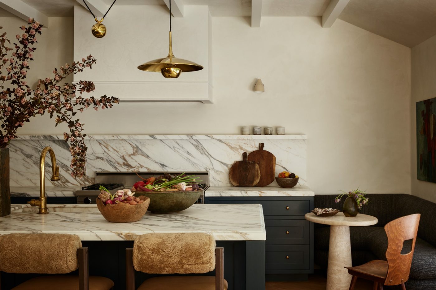Athena Calderone-inspired kitchen in Beverly Hills home designed by Maggie Smith