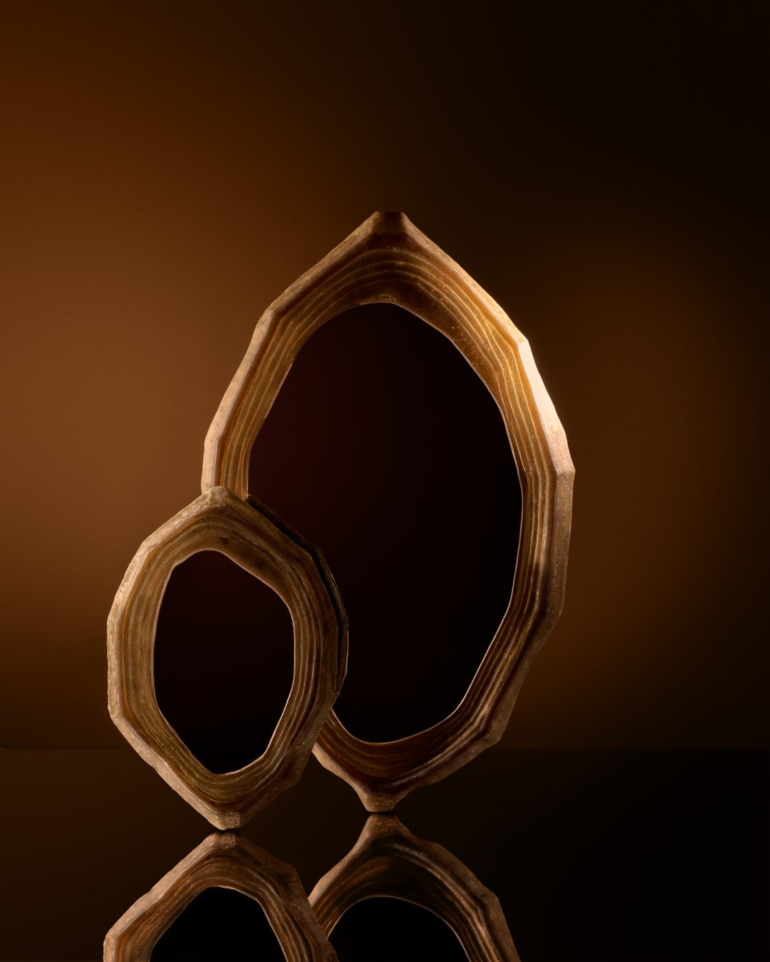 Marcela Cure Brutalist-influenced resin mirrors