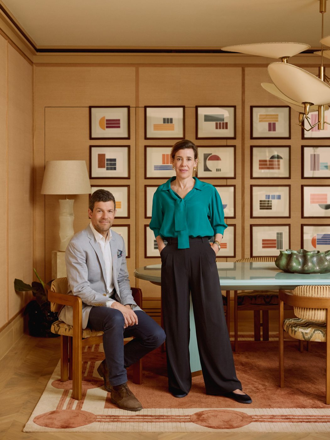 Portrait of husband-and-wife designers Max De Rosée and Claire Sá of the London studio De Rosee Sa
