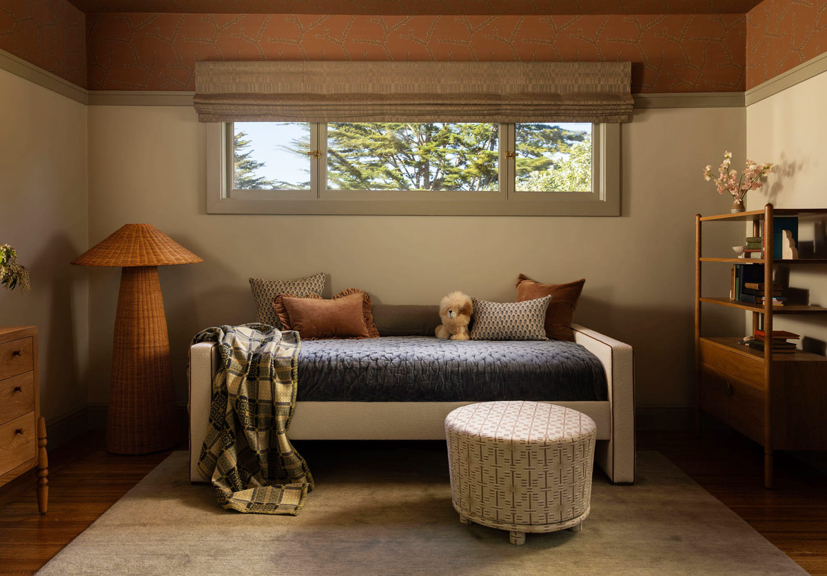 Child's bedroom of Craftsman-style house in San Francisco's Presidio designed by Katie Troutman