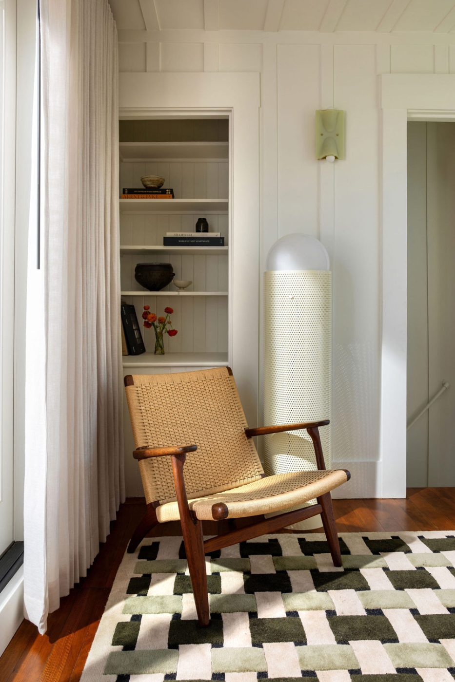 Penthouse room of Craftsman-style house in San Francisco's Presidio designed by Katie Troutman