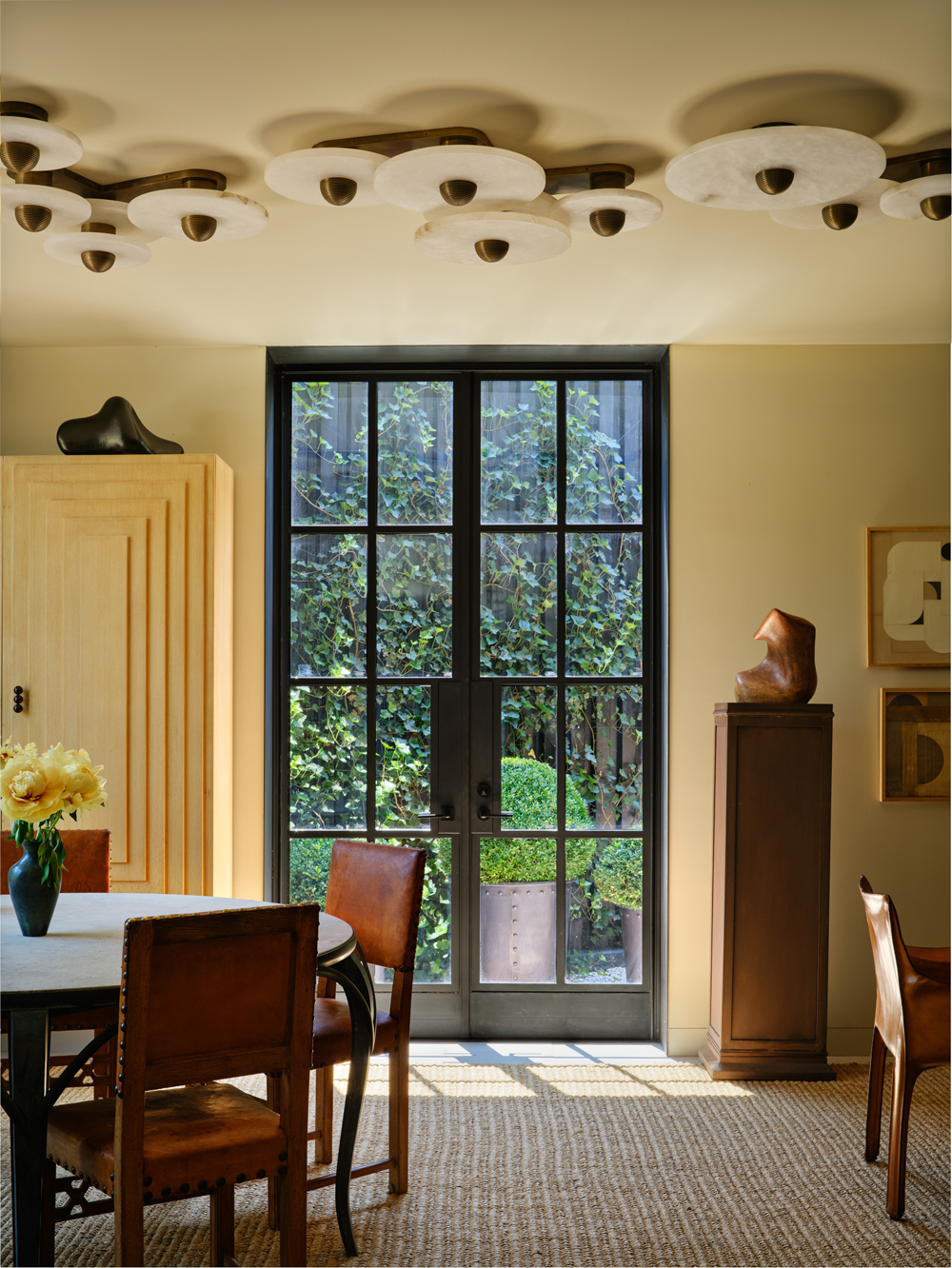 Office of firm co founder Damien Harrison in the Brooklyn studio of the garden design firm Harrison Green